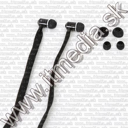 Image of Omega Freestyle Silicone Headset FH2112 Black *Fabric Braided* (IT10945)